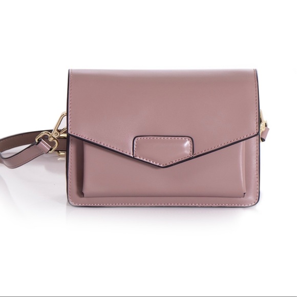 aallyn Handbags - Bobbi 💯LEATHER Crossbody Bag - Dusty Pink